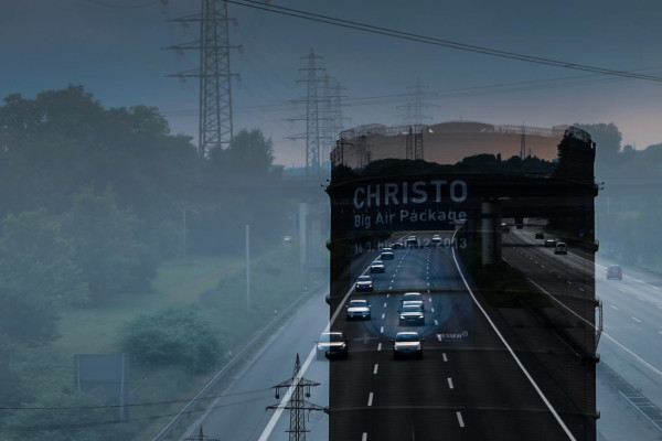 Doppelbelichtung A42 und Gasometer
