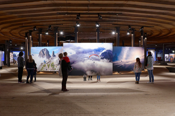 Einblick in die untere Ausstellungsebene