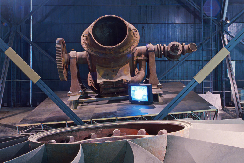 Alter Betonmischer von vorne