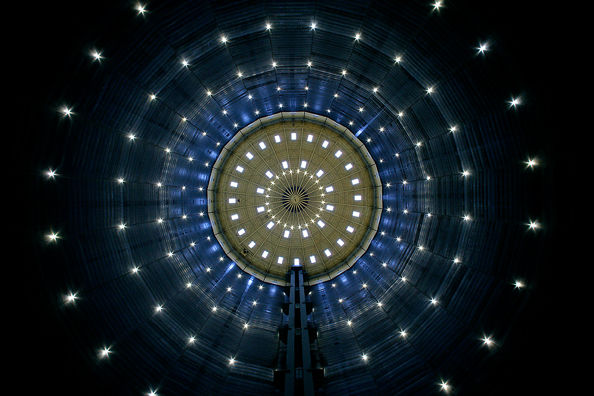 Blick an die Gasometer-Decke