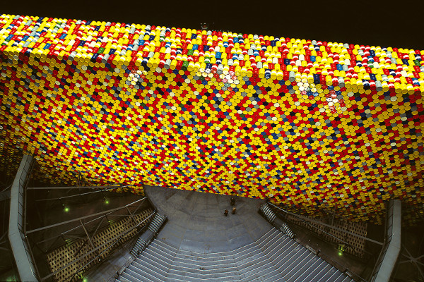 Aufsicht auf The Wall aus der Vogelperspektive