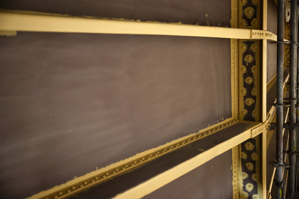 Detailaufnahme der Gasometer Außenhülle